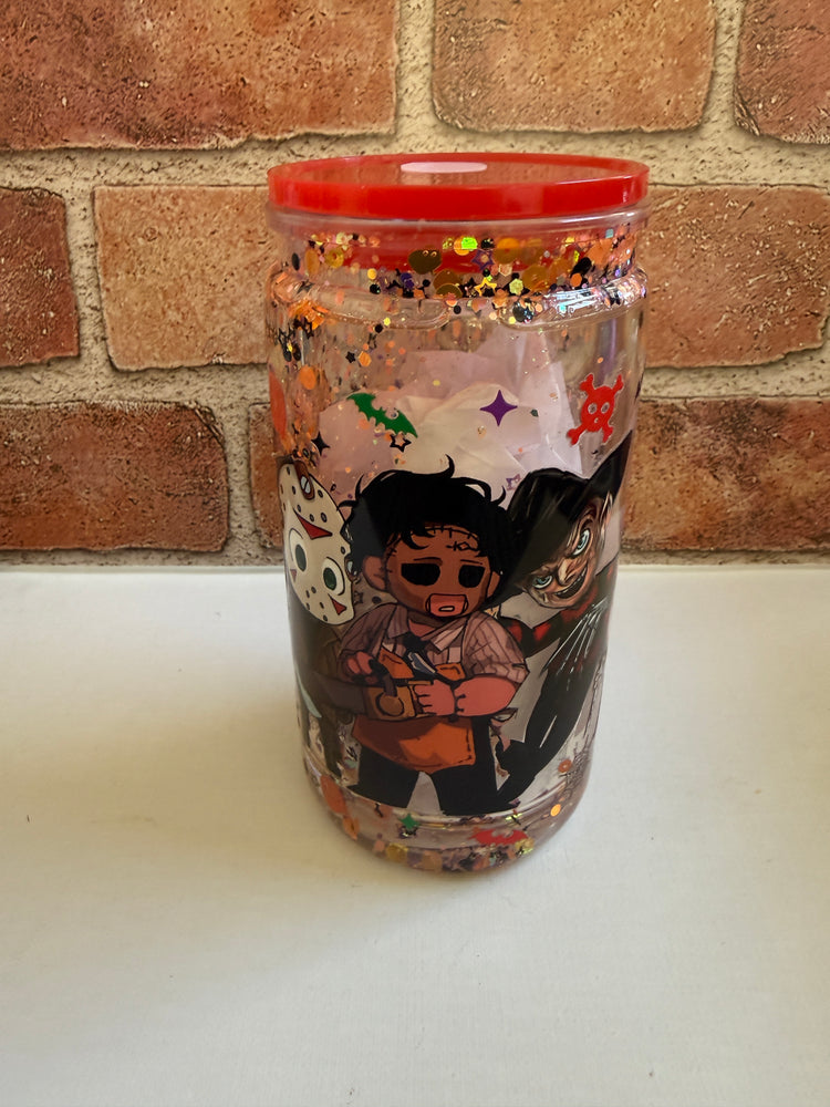 Cute But Deadly Horror Snowglobe Tumbler β 16oz Plastic - Uglybae