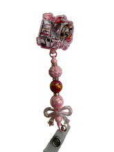 Load image into Gallery viewer, Pretty in Pink EKG Tech Badge Reel
