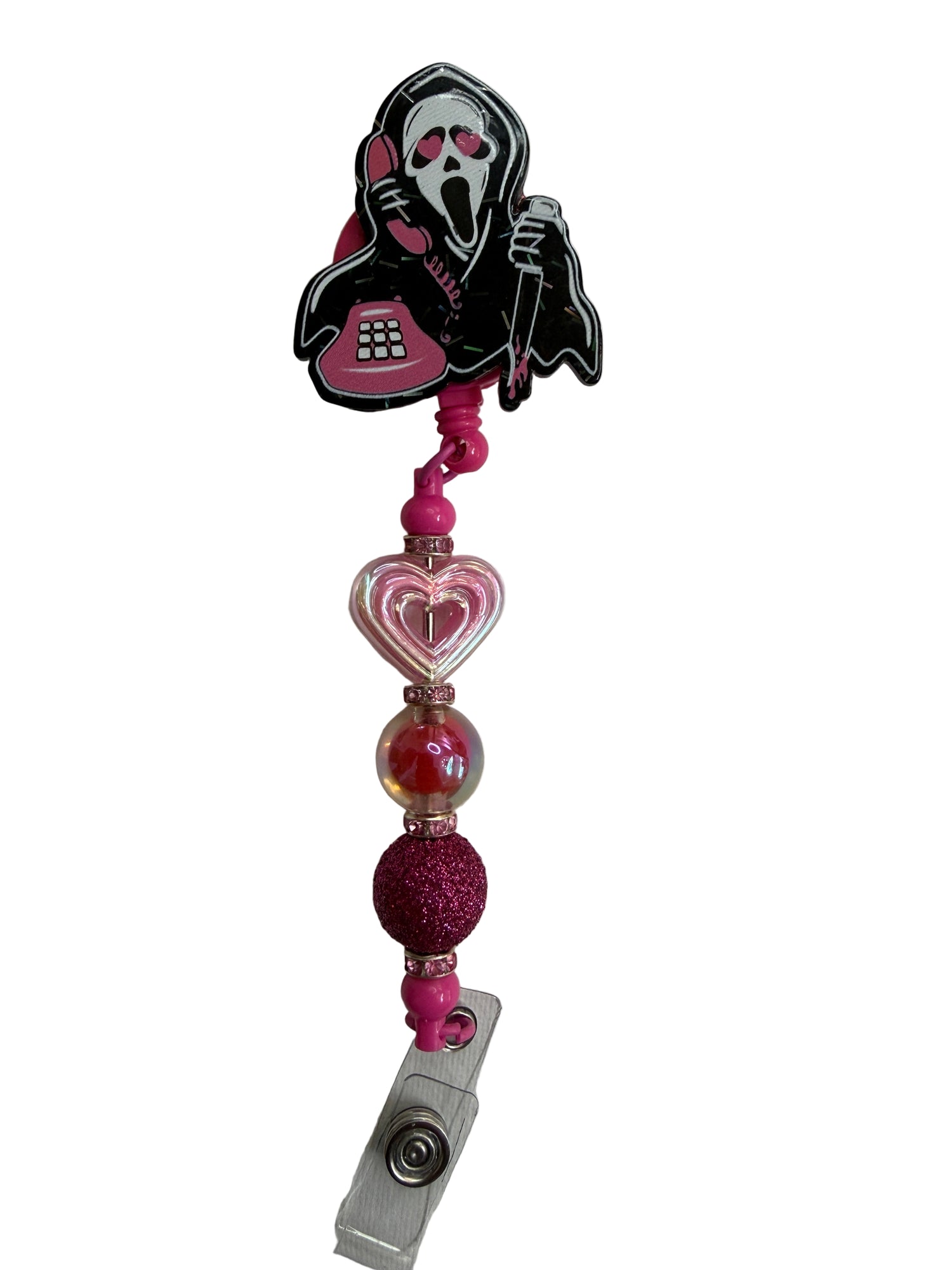 Pink Scream Bae Badge Reel - Uglybae