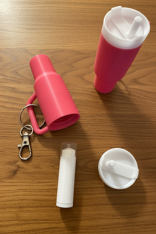 Mini Stanley Chapstick Holder Keychain | Purse Charm
