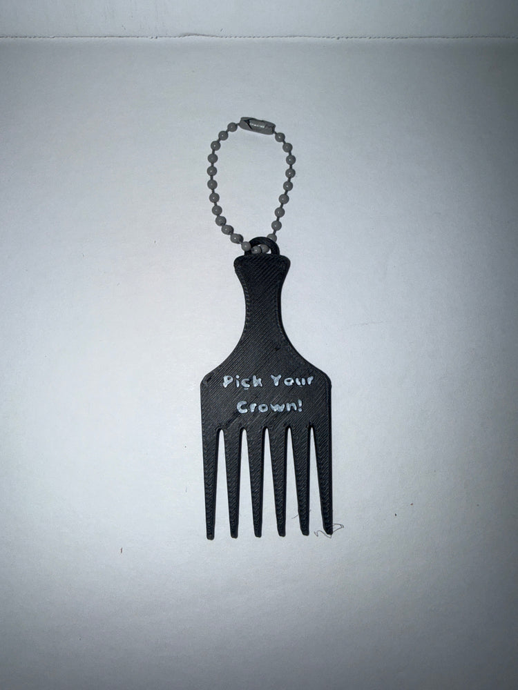 Mini Hair Pick Keychain - Pick Your Crown