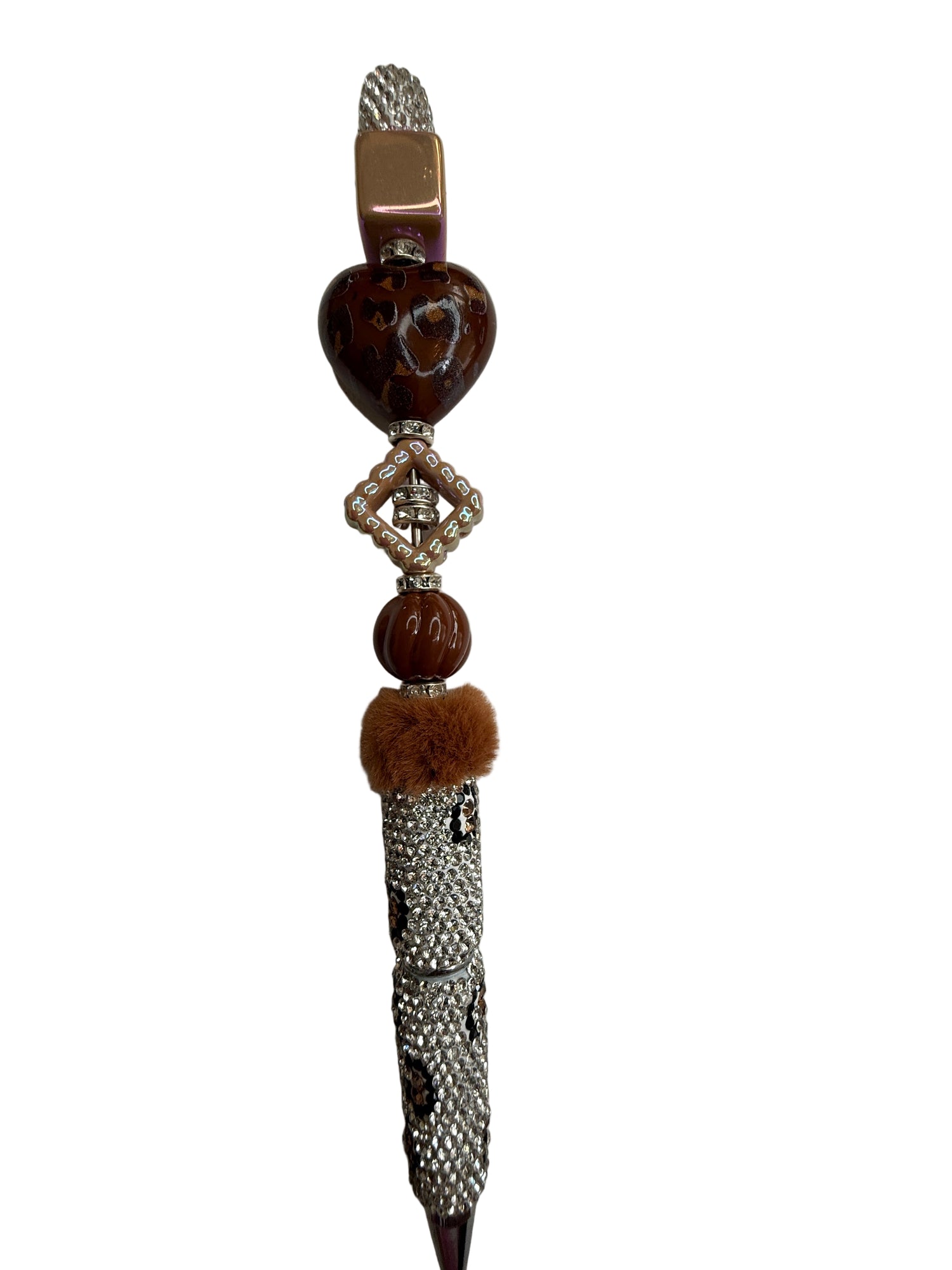Leopard Heart Cocoa Drip Pen - Uglybae