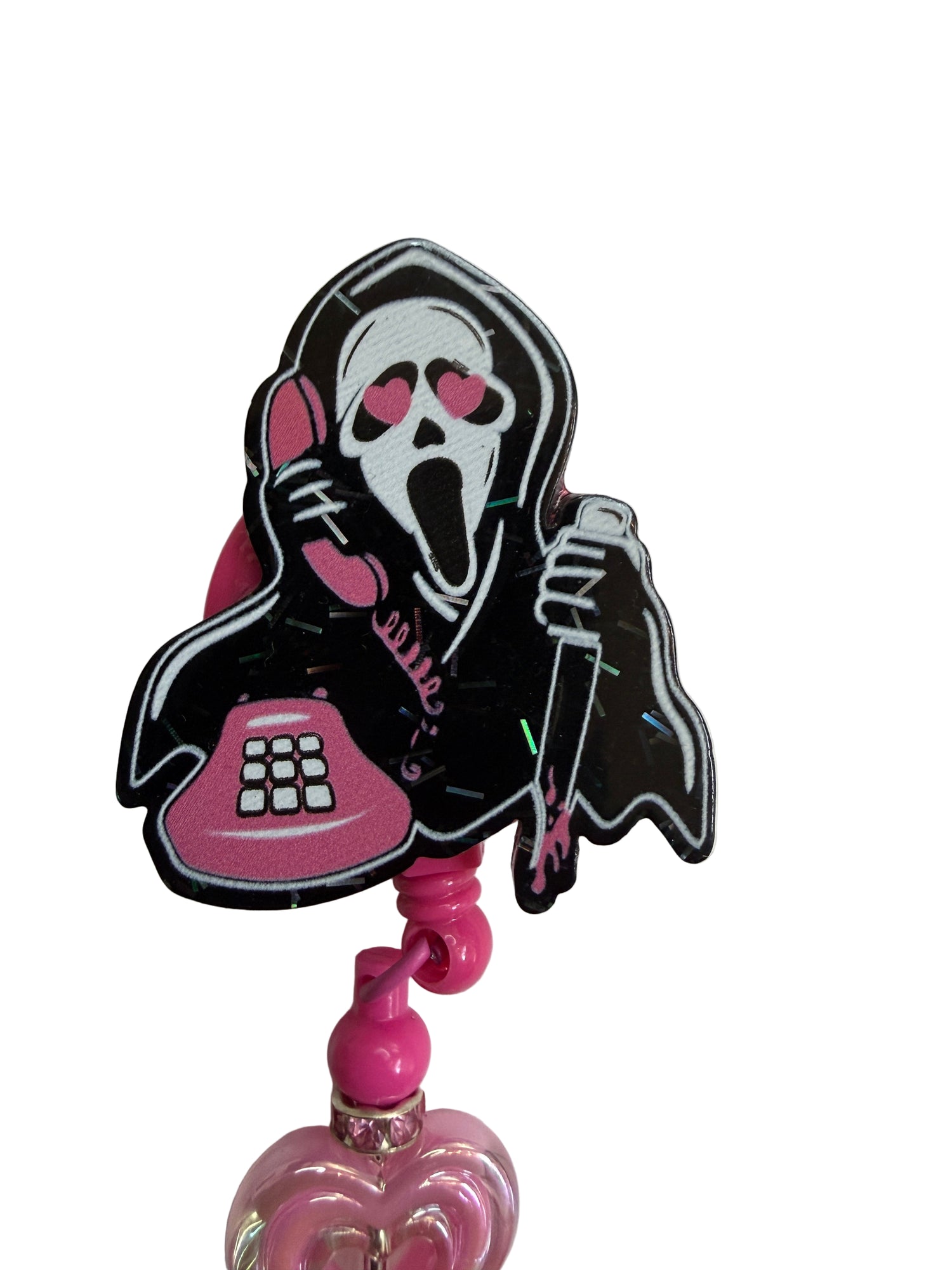 Pink Scream Bae Badge Reel - Uglybae