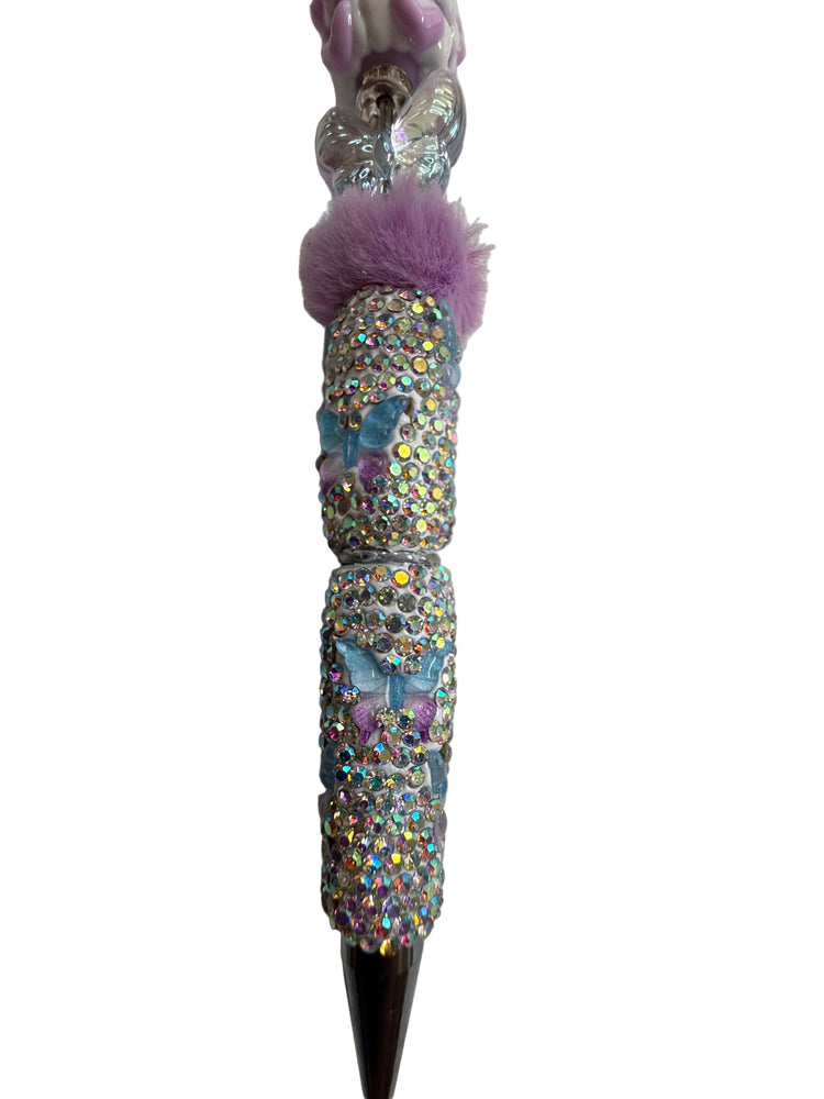 Iridescent Butterfly Bow Drip Pen (Lavender) - Uglybae