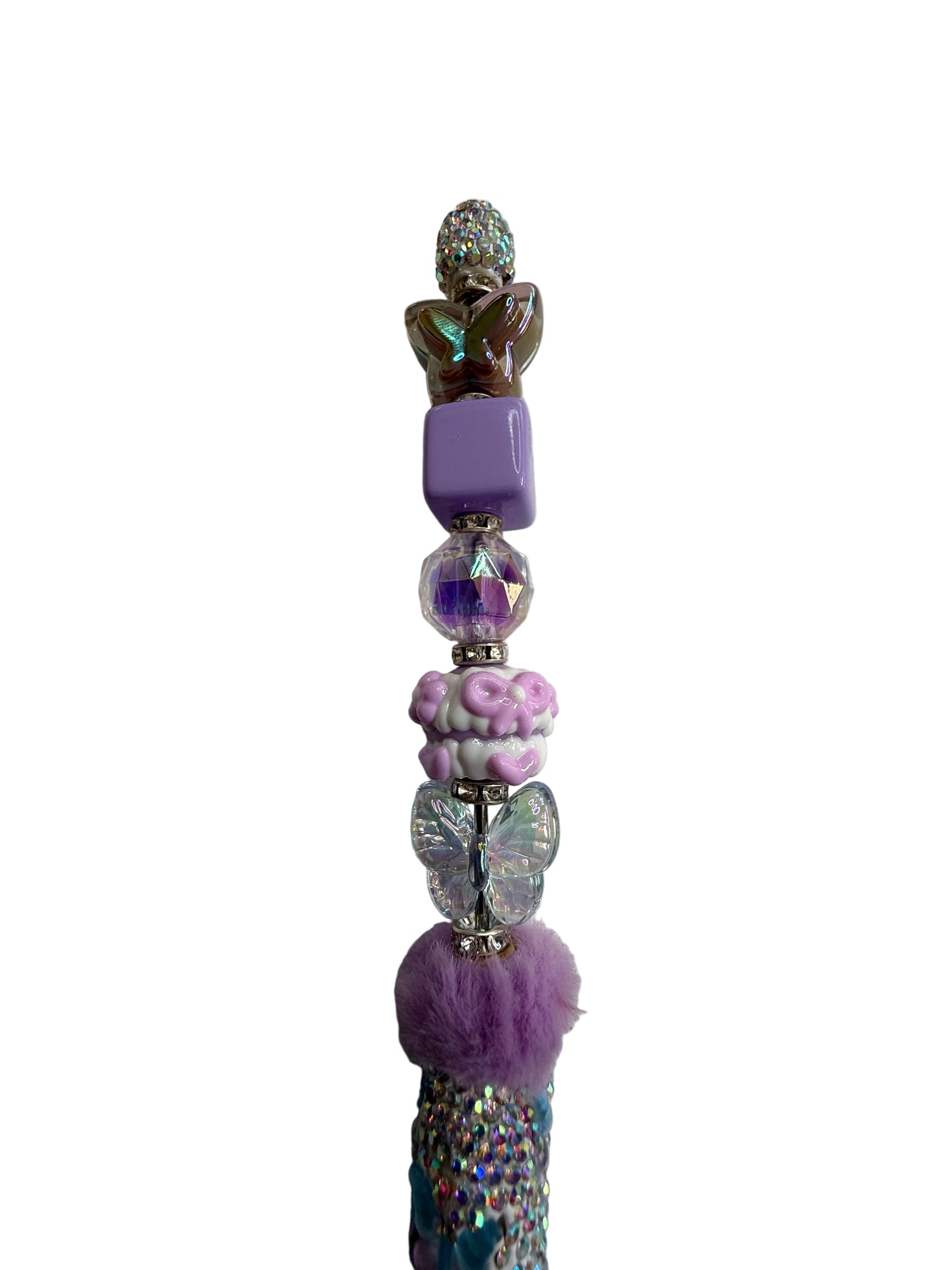 Iridescent Butterfly Bow Drip Pen (Lavender) - Uglybae