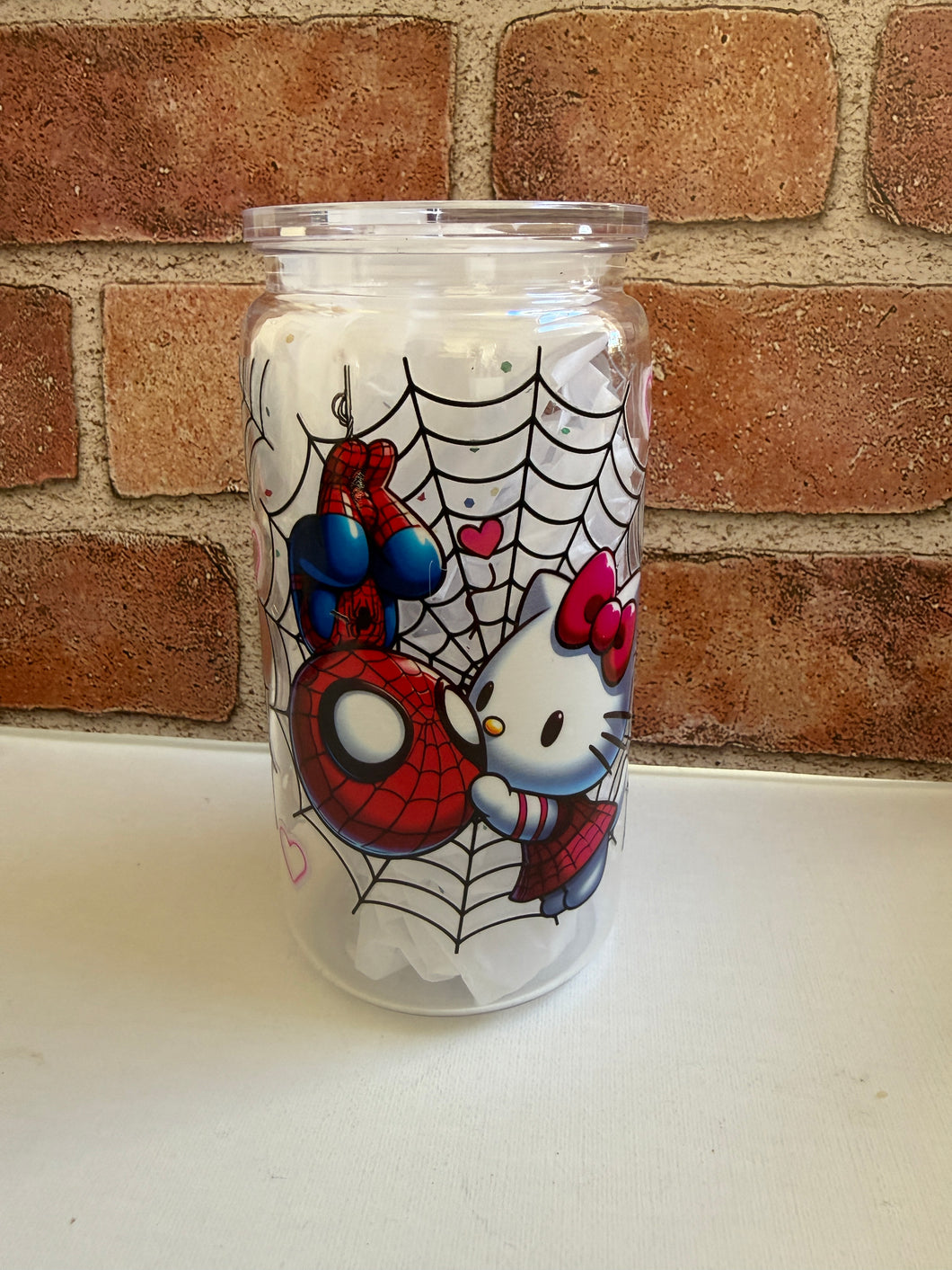 Spidey Bae x Hello Kitty Tumbler – 16oz Plastic