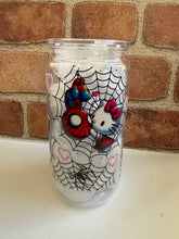 Load image into Gallery viewer, Spidey Bae x Hello Kitty Tumbler – 16oz Plastic
