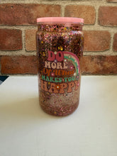 Load image into Gallery viewer, Do What Makes You Happy Glitter Snowglobe Tumbler – 16oz Plastic
