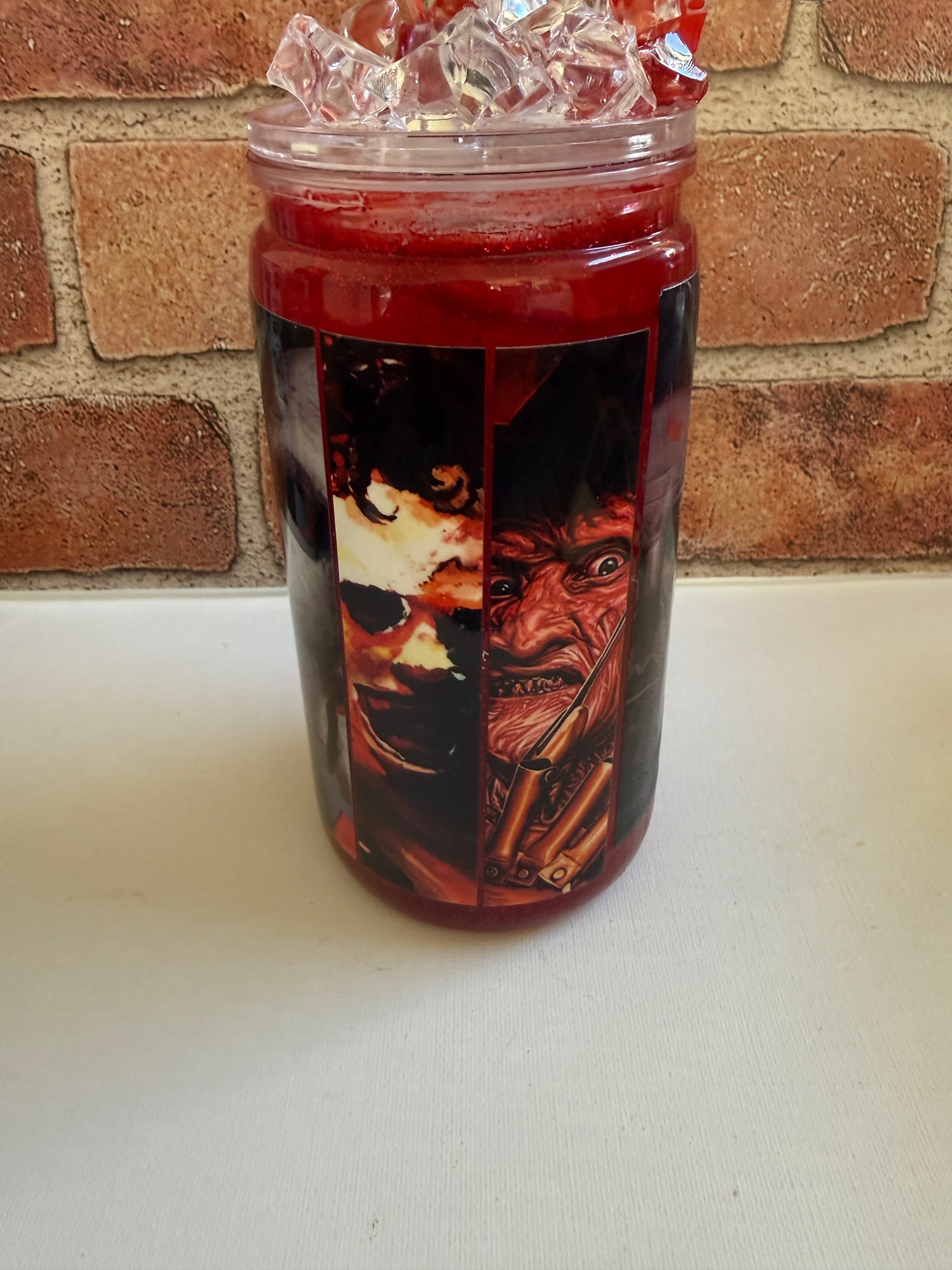 Slashers Unite Blood Tumbler – 16oz Snowglobe Plastic - Uglybae