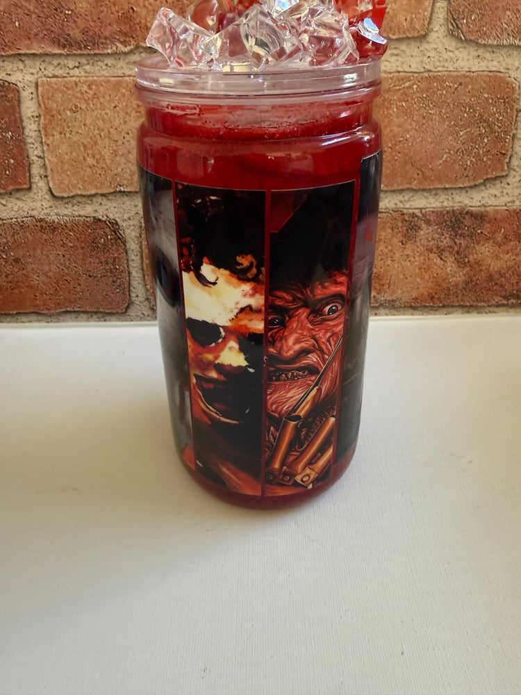 Slashers Unite Blood Tumbler – 16oz Snowglobe Plastic - Uglybae