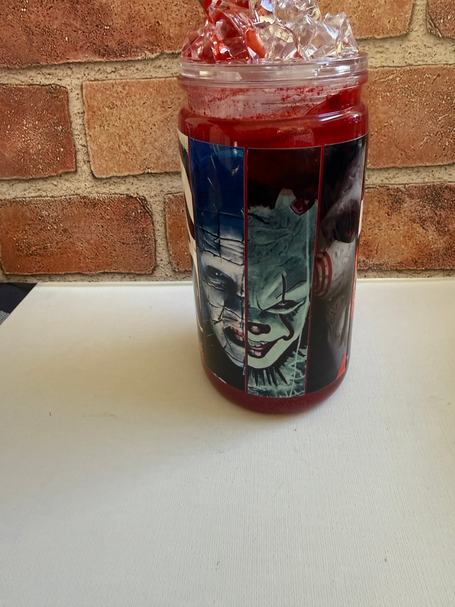 Slashers Unite Blood Tumbler – 16oz Snowglobe Plastic - Uglybae