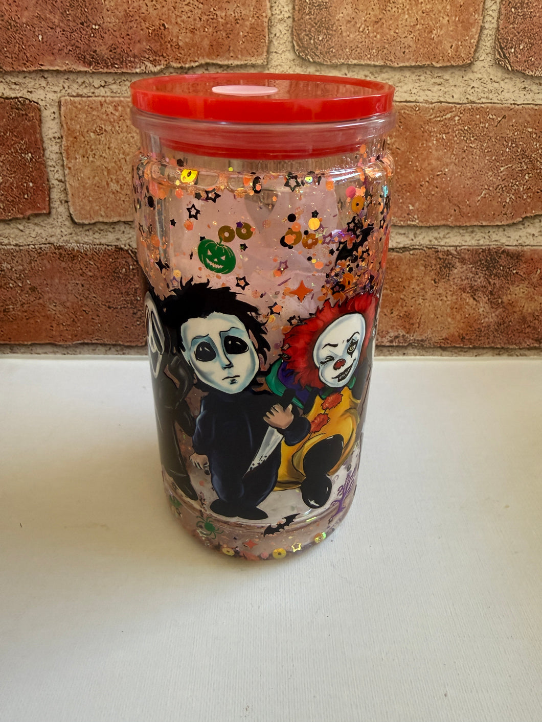 Cute But Deadly Horror Snowglobe Tumbler – 16oz Plastic