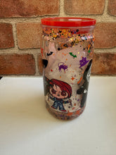 Load image into Gallery viewer, Cute But Deadly Horror Snowglobe Tumbler – 16oz Plastic
