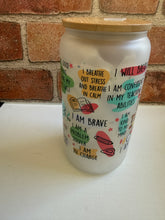 Load image into Gallery viewer, Best Teacher Ever Affirmation Tumbler – 16oz Frosted Glass
