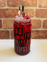 Load image into Gallery viewer, “Boo You Whore” Blood Tumbler – 16oz Snowglobe Plastic
