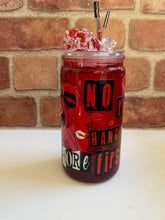 Load image into Gallery viewer, “Boo You Whore” Blood Tumbler – 16oz Snowglobe Plastic
