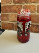 Load image into Gallery viewer, Horror Mugshot Blood Snowglobe Tumbler – 16oz Plastic (Discounted)
