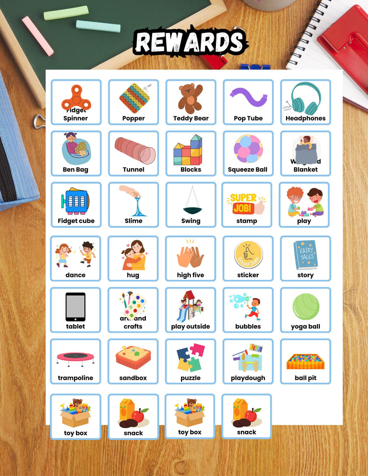 Custom Token Chart with Velcro – Visual Reward System for Kids