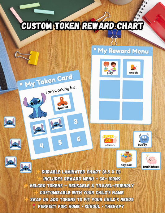 Custom Token Chart with Velcro – Visual Reward System for Kids