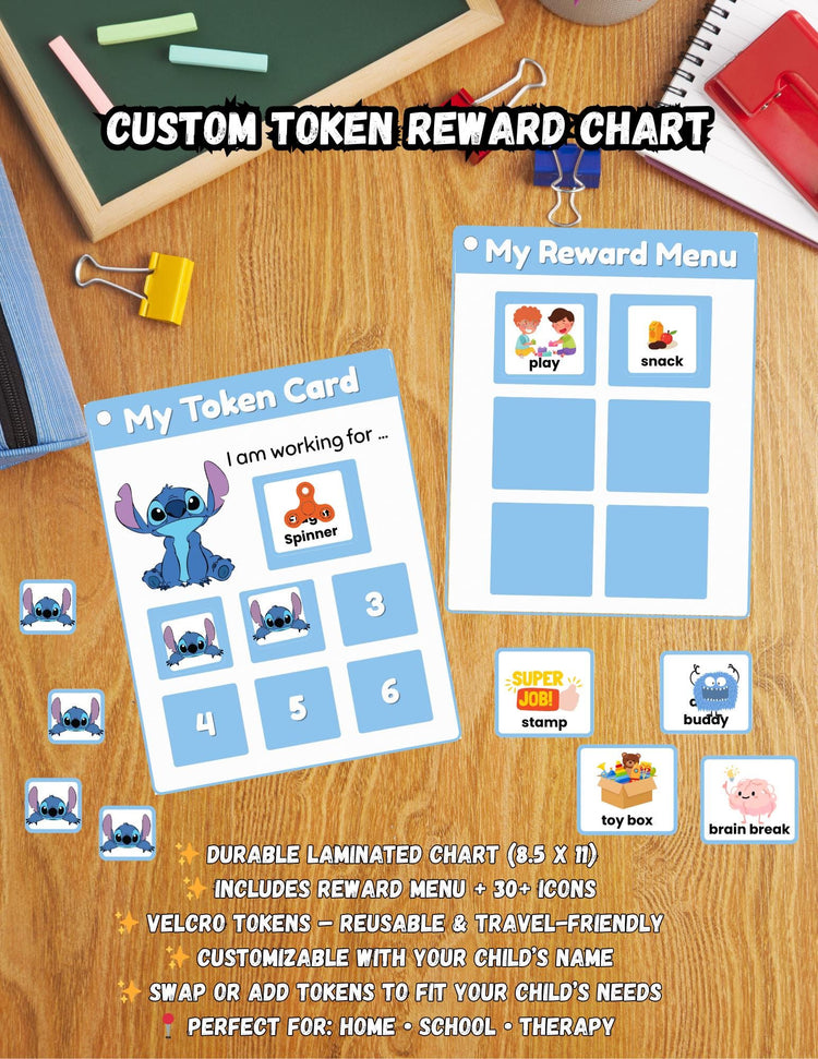 Custom Token Chart with Velcro – Visual Reward System for Kids